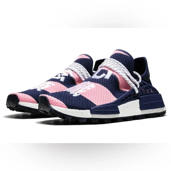 Pharrell x Billionaire Boys Club x NMD Human Race Trail “Heart & Mind” Navy/Pink - Picture 4 of 10